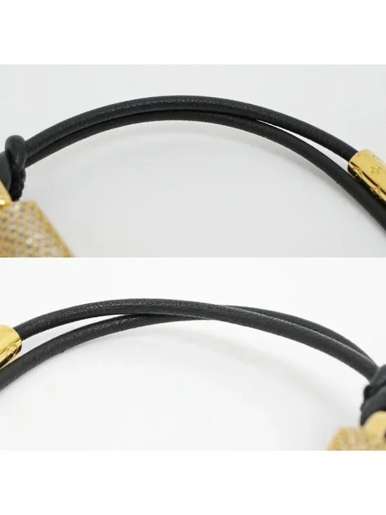 Louis Vuitton Bracelet Padlock M8217 F Gold Rhinestone Accessories - Picture 5 of 10